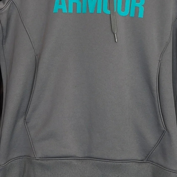 Under Armour Teal & Gray Pullover Hooded Sweater - Picture 5 of 6